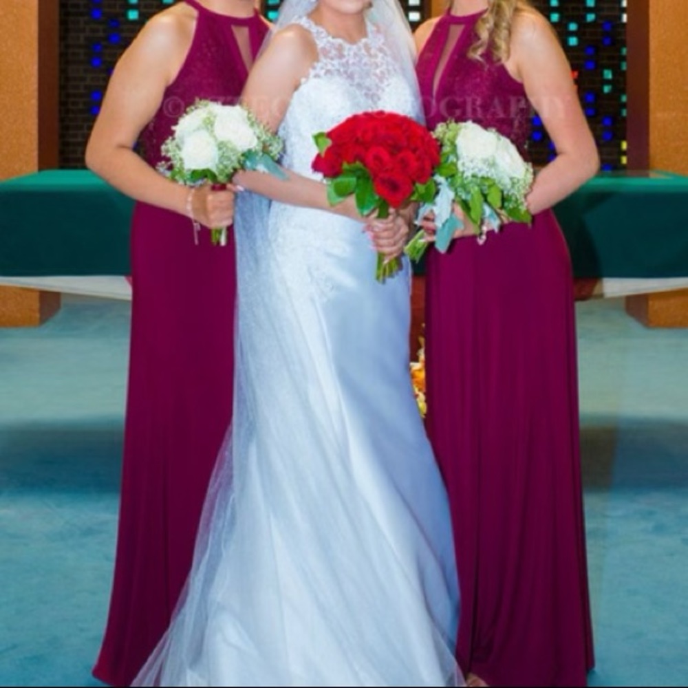 WINE RED LONG DRESS